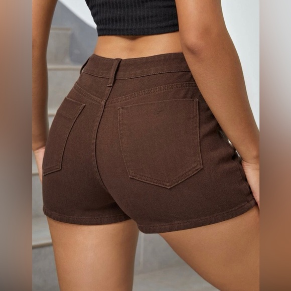 SHEIN High waist button front denim skort. Never worn! - Picture 2 of 4